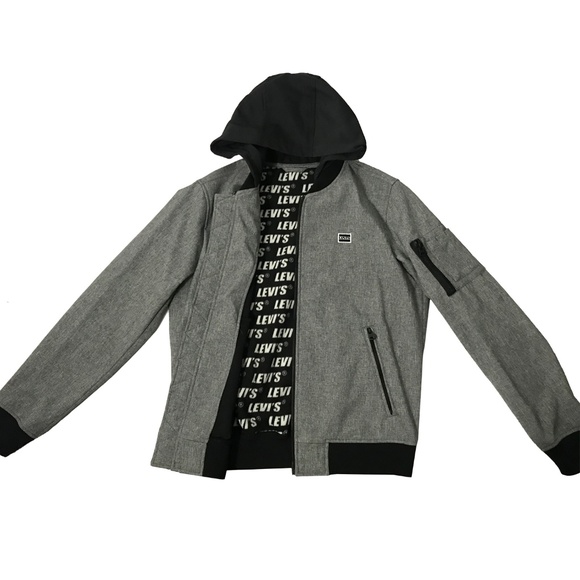 levi's men's coat with jersey hood